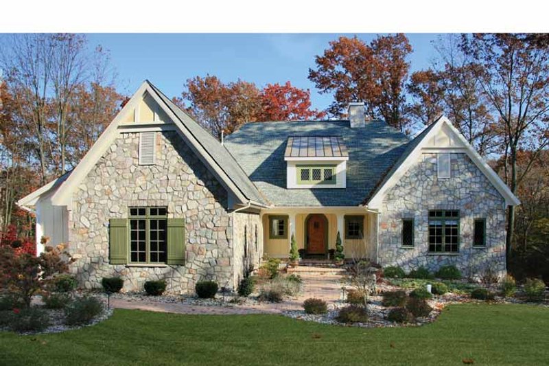 Home Plan - Exterior - Front Elevation 3 for European House Plan #928-190 - 2 bed, 2.5 bath