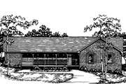 Country Style House Plan - 3 Beds 2.5 Baths 2041 Sq/Ft Plan #30-290 