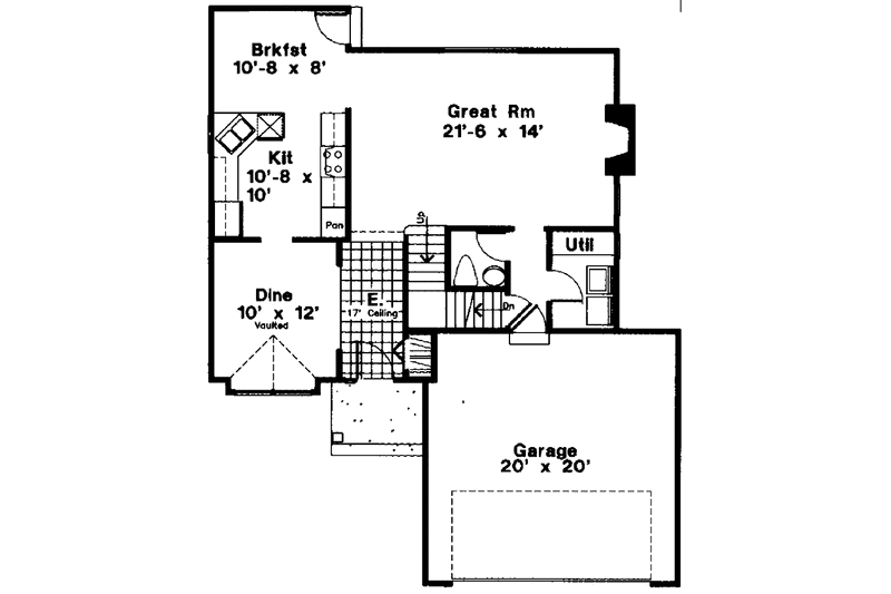 Dream House Plan - Floor Plan - Main Floor for Traditional House Plan #300-117 - 3 bed, 2.5 bath