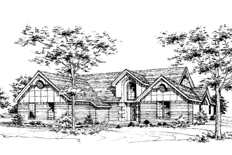 Architectural House Design - Ranch Exterior - Front Elevation Plan #320-856