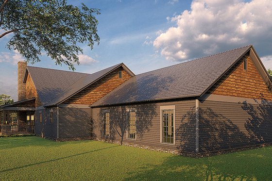 Exterior - Rear Elevation for Farmhouse House Plan #923-174 - 2 bed, 3 bath