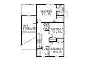 Country Style House Plan - 3 Beds 2.5 Baths 1414 Sq/Ft Plan #1053-16 Floor 