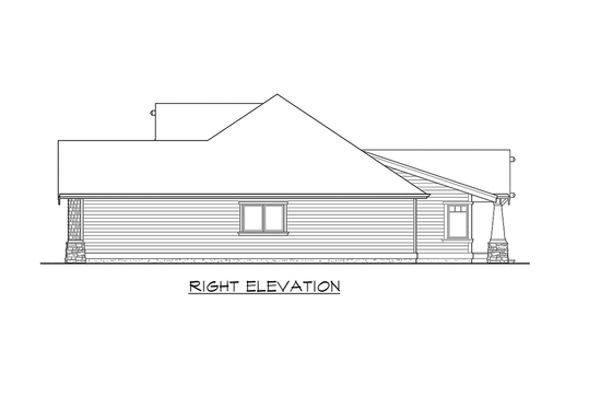Exterior - Other Elevation 3 for Craftsman House Plan #132-199 - 3 bed, 2 bath