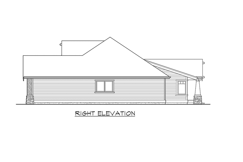 House Blueprint - Exterior - Other Elevation 3 for Craftsman House Plan #132-199 - 3 bed, 2 bath