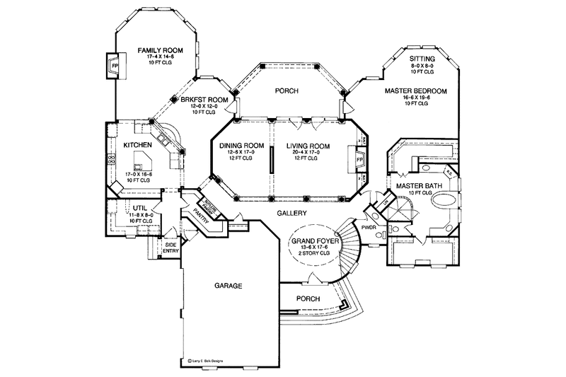 Home Plan - Floor Plan - Main Floor for Country House Plan #952-284 - 4 bed, 3 bath