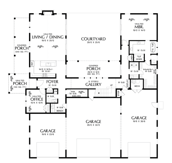 Home Plan - Farmhouse Floor Plan - Main Floor Plan #48-1119