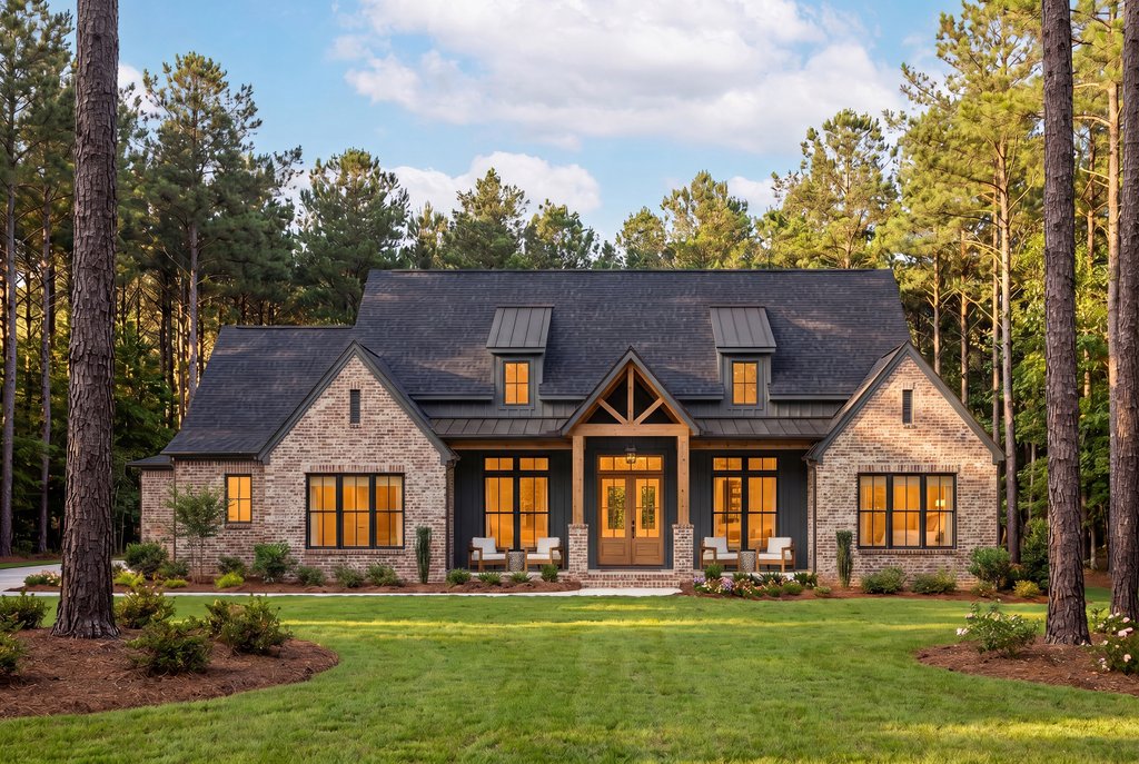 Exterior - Front Elevation 5 for Farmhouse House Plan #430-438 - 3 bed, 3.5 bath