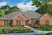 European Style House Plan - 4 Beds 2.5 Baths 2392 Sq/Ft Plan #17-135 Exterior 