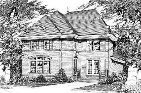 Exterior - Front Elevation for Colonial House Plan #329-244 - 3 bed, 2.5 bath