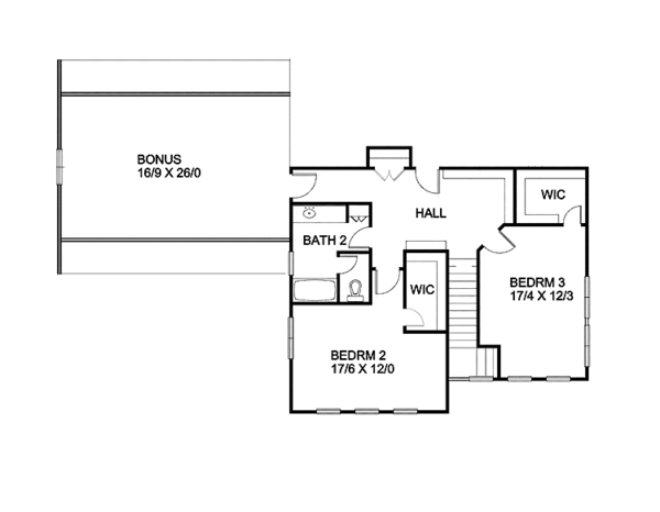 Dream House Plan - Country Floor Plan - Upper Floor Plan #939-4