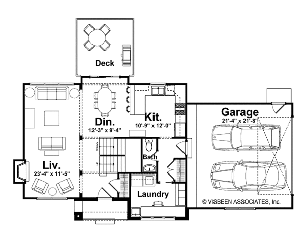 House Plan Design - Country Floor Plan - Main Floor Plan #928-119