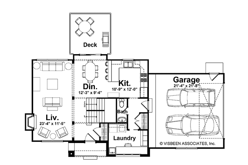 Home Plan - Floor Plan - Main Floor for Country House Plan #928-119 - 3 bed, 2.5 bath