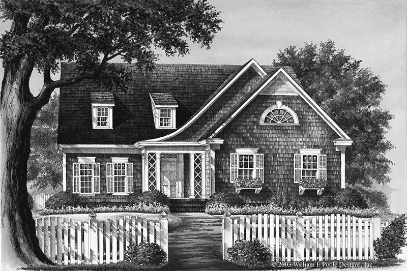 Home Plan - Exterior - Front Elevation 1 for Colonial House Plan #137-317 - 4 bed, 2.5 bath