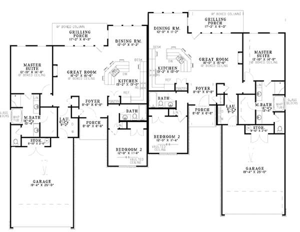 Home Plan - Ranch Floor Plan - Main Floor Plan #17-2977