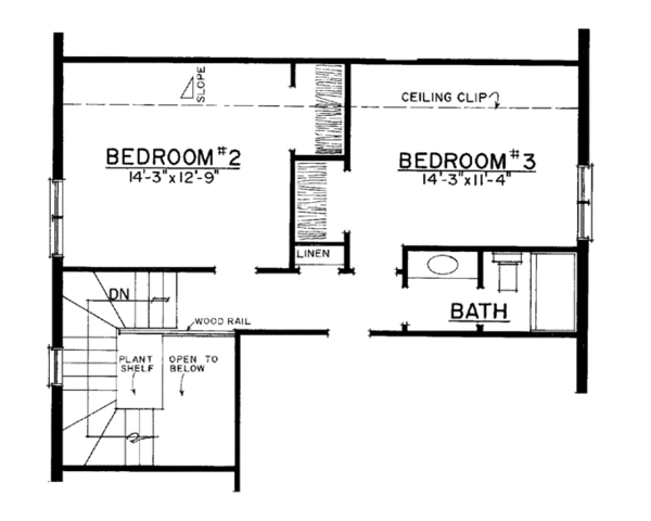 House Blueprint - Adobe / Southwestern Floor Plan - Upper Floor Plan #1016-111