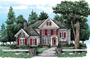 Country Exterior - Front Elevation Plan #927-314