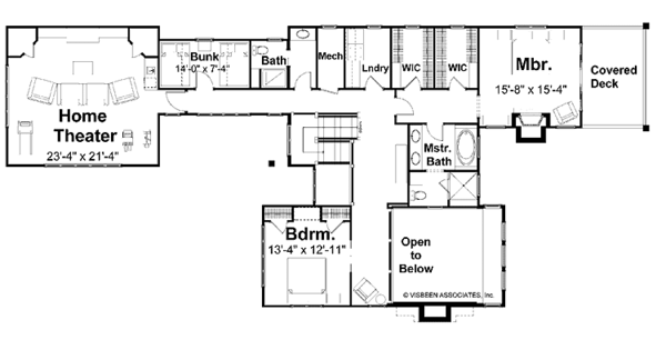 Architectural House Design - Craftsman Floor Plan - Upper Floor Plan #928-15