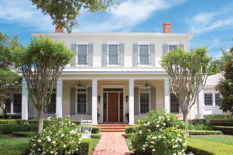 House Design - Exterior - Front Elevation 5 for Colonial House Plan #1058-9 - 5 bed, 3.5 bath