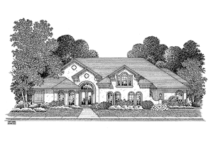 Architectural House Design - Mediterranean Exterior - Front Elevation Plan #999-112