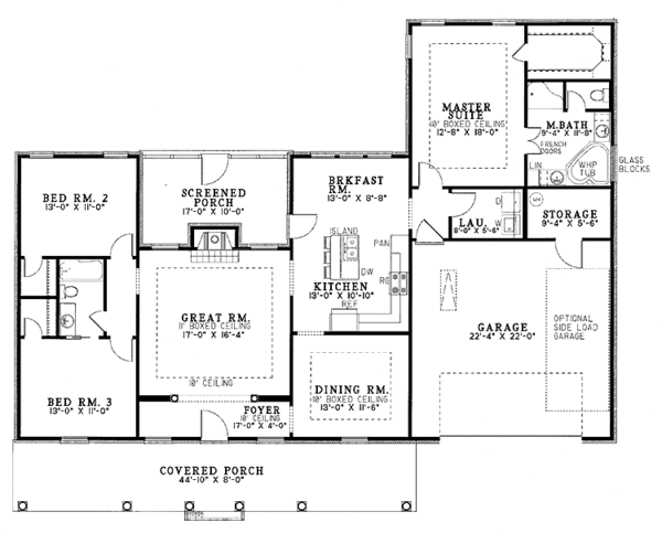 Home Plan - Country Floor Plan - Main Floor Plan #17-2701