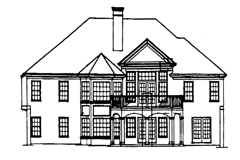Home Plan - Exterior - Rear Elevation for Traditional House Plan #429-78 - 3 bed, 2.5 bath