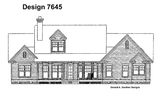 Exterior - Rear Elevation for Victorian House Plan #929-283 - 4 bed, 2 bath