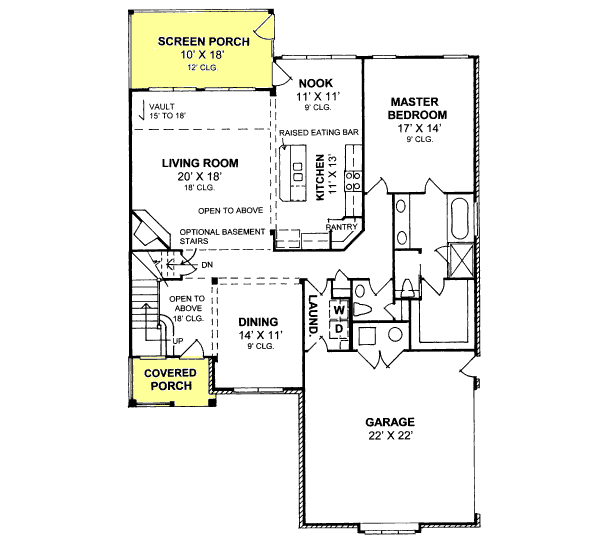 Home Plan - Traditional Floor Plan - Main Floor Plan #20-1359