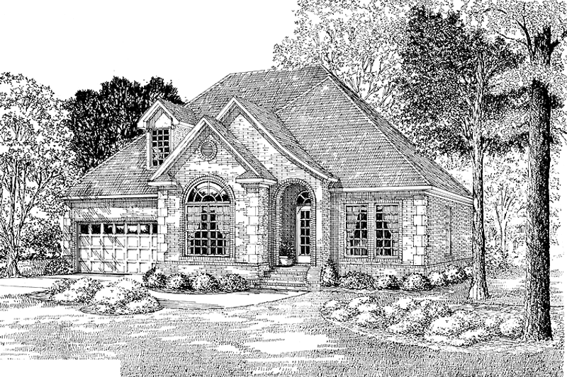 Tudor Style House Plan - 3 Beds 2.5 Baths 1990 Sq/Ft Plan #17-2708