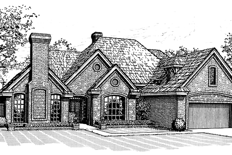 Dream House Plan - Traditional Exterior - Front Elevation Plan #310-1078