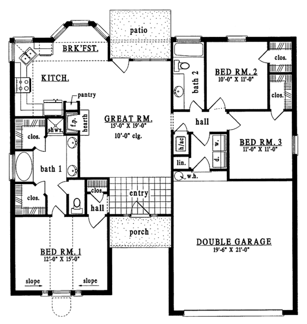Home Plan - European Floor Plan - Main Floor Plan #42-527