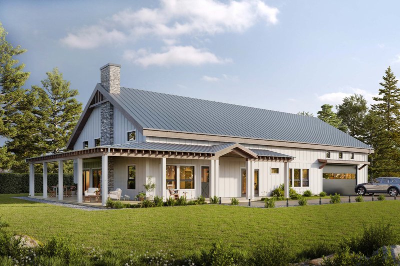 Exterior - Front Elevation 2 for Barndominium House Plan #924-31 - 3 bed, 2.5 bath