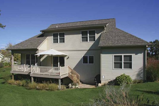 Exterior - Rear Elevation 1 for Craftsman House Plan #928-130 - 3 bed, 2.5 bath
