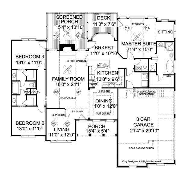 House Plan Design - Traditional Floor Plan - Main Floor Plan #56-684