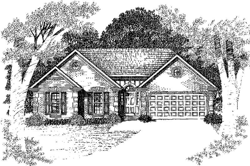 Home Plan - Ranch Exterior - Front Elevation Plan #129-168