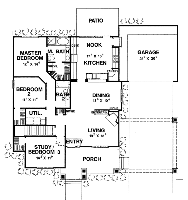 Home Plan - Craftsman Floor Plan - Main Floor Plan #472-135
