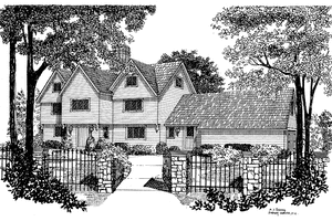 Home Plan - Exterior - Front Elevation for Contemporary House Plan #72-596 - 3 bed, 2.5 bath