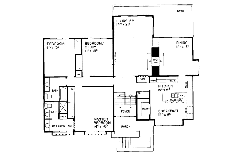 Home Plan - Floor Plan - Upper Floor for Mediterranean House Plan #72-749 - 4 bed, 3 bath