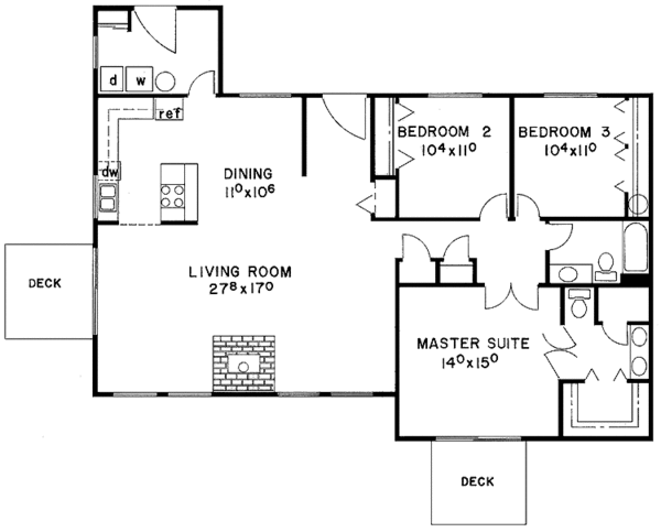 Dream House Plan - Contemporary Floor Plan - Main Floor Plan #60-747