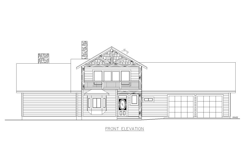 Architectural House Design - Exterior - Front Elevation 3 for Craftsman House Plan #117-924 - 1 bed, 2 bath