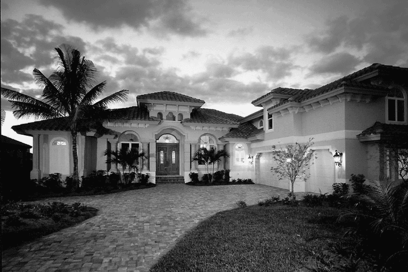 Dream House Plan - Exterior - Front Elevation 3 for Mediterranean House Plan #1017-3 - 3 bed, 4 bath