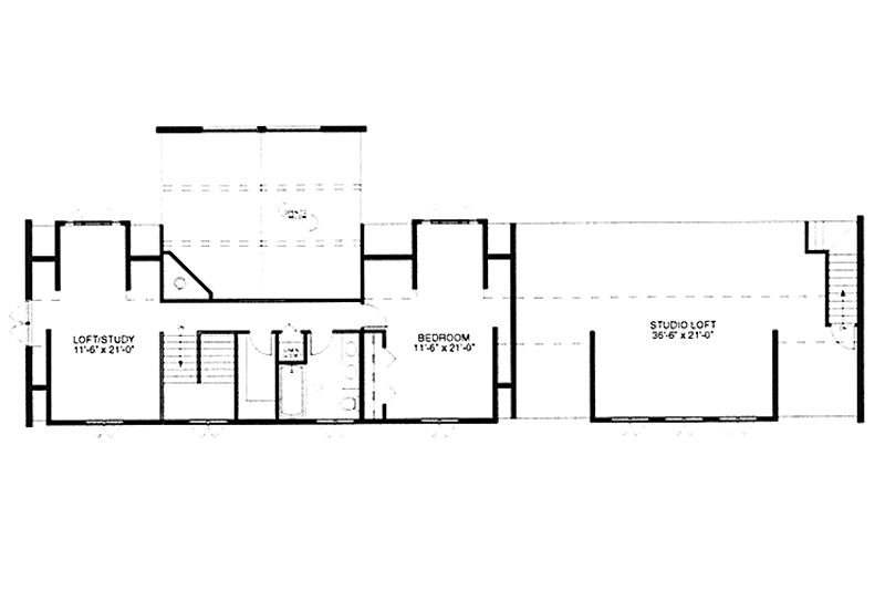 Dream House Plan - Floor Plan - Upper Floor for Log House Plan #964-7 - 2 bed, 2 bath