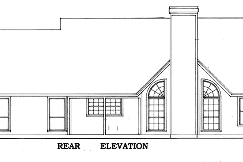 Home Plan - Exterior - Rear Elevation for Country House Plan #42-426 - 3 bed, 2 bath