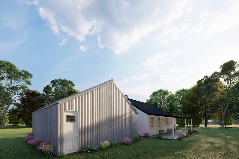 House Blueprint - Exterior - Other Elevation 4 for Barndominium House Plan #1107-31 - 3 bed, 2 bath