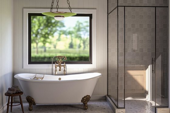 Interior - Master Bathroom 1 for Modern House Plan #455-346 - 4 bed, 2.5 bath