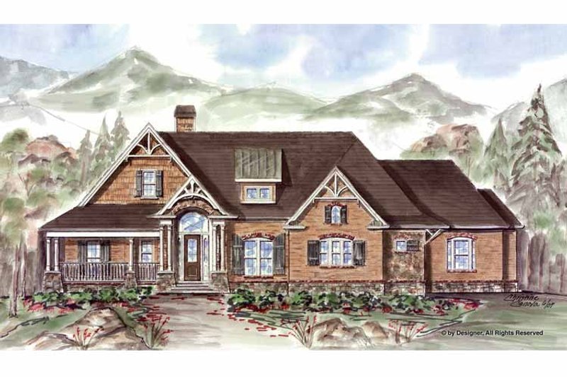 Home Plan - Exterior - Front Elevation 3 for Ranch House Plan #54-361 - 3 bed, 2 bath