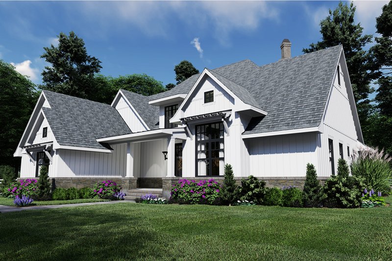 Architectural House Design - Exterior - Front Elevation 4 for Farmhouse House Plan #120-259 - 4 bed, 4 bath