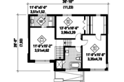 Contemporary Style House Plan - 2 Beds 1 Baths 1516 Sq/Ft Plan #25-4513 