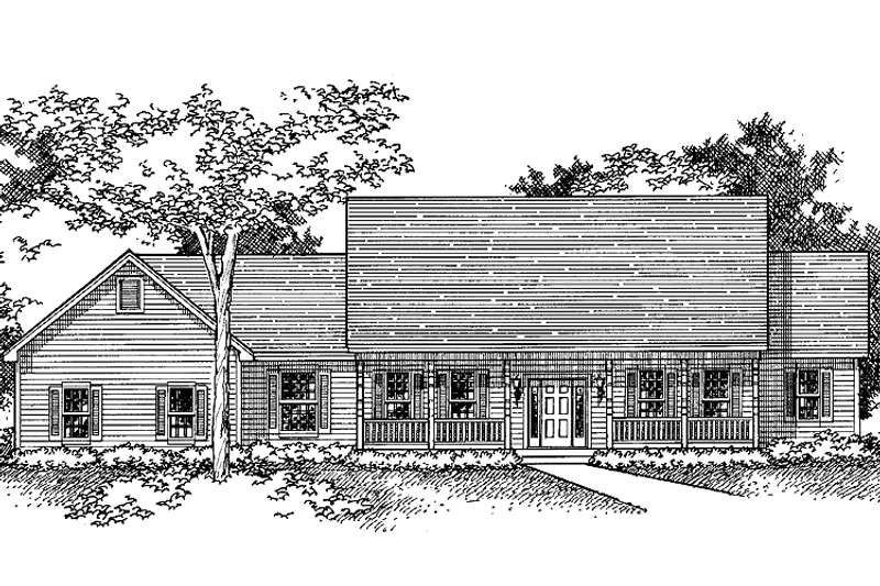 Home Plan - Exterior - Front Elevation 3 for Country House Plan #51-743 - 3 bed, 2.5 bath