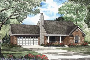 Ranch Exterior - Front Elevation Plan #17-2984