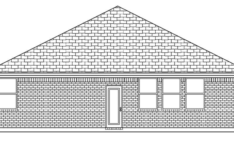 Home Plan - Exterior - Rear Elevation for Traditional House Plan #84-674 - 3 bed, 2 bath